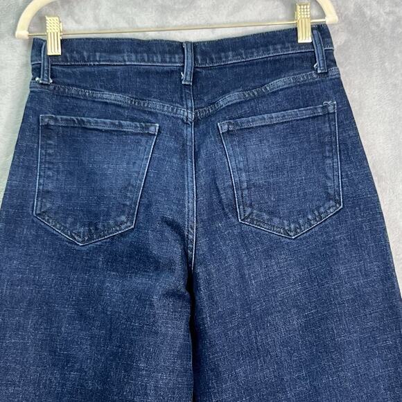 Banana‎ Republic Womens High Rise Wide Leg Dark Wash Jeans Size 29 29.5" inseam - Picture 6 of 14